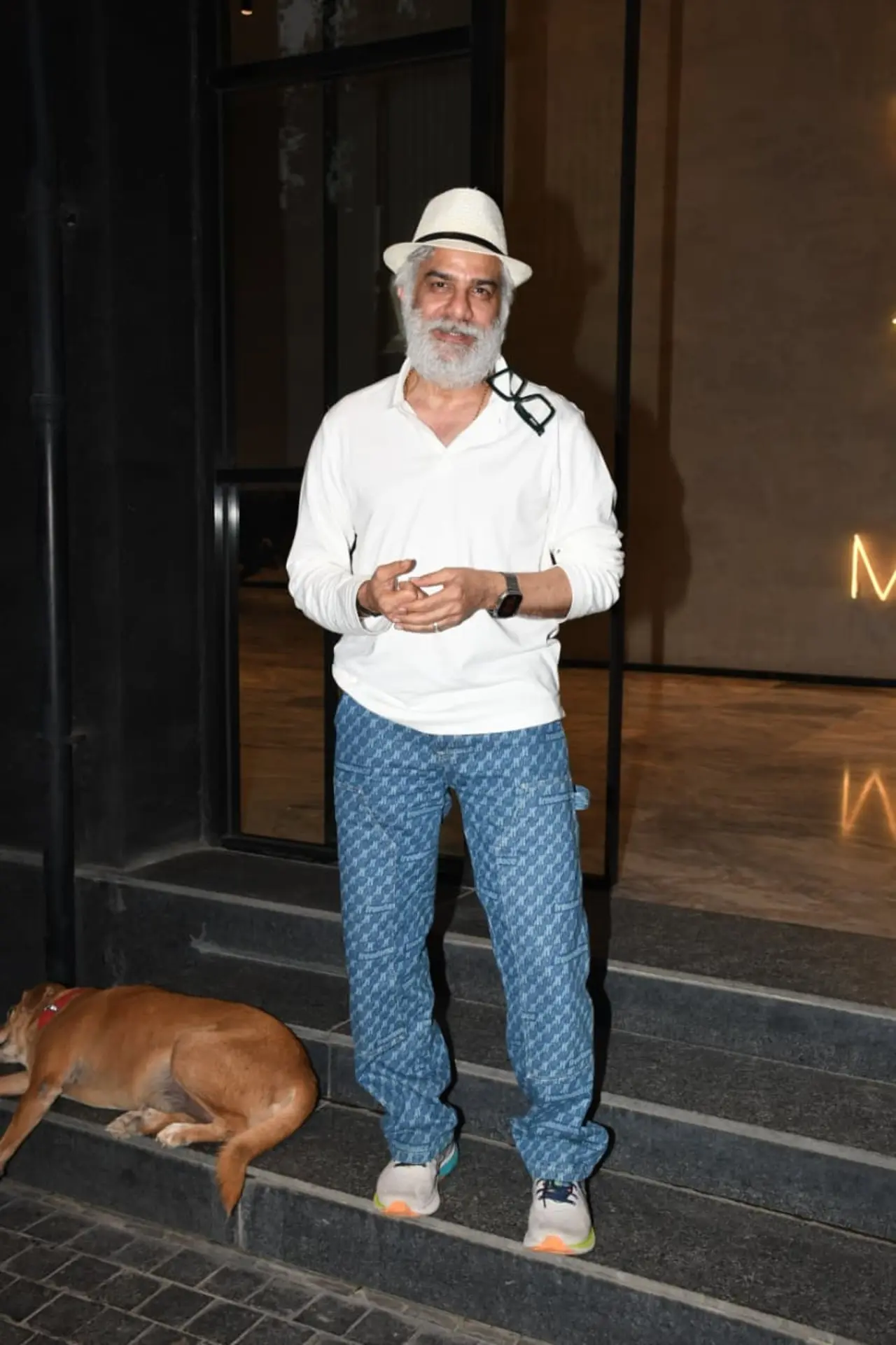 JD Majethia was his happy self as he arrived for the screening of the film Dhabkaaro